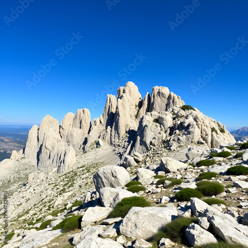 Rocky peaks on Velebit mountain in Croatia