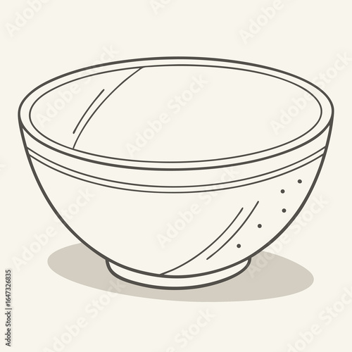 vector illustration of a bowl