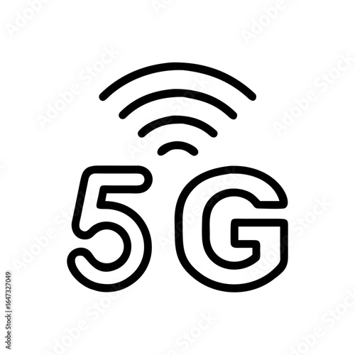 5G wireless technology symbol.
