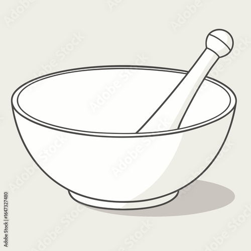 mortar and pestle vector