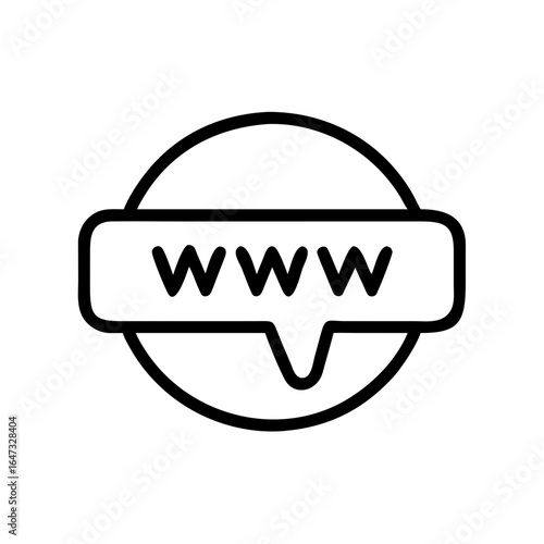 World Wide Web icon, a simple design.
