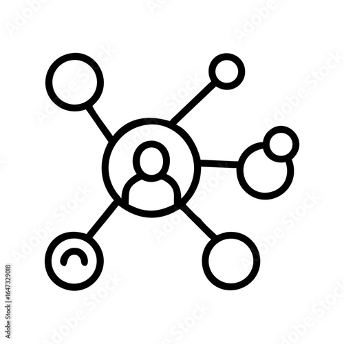 A person connected to a network of others.

