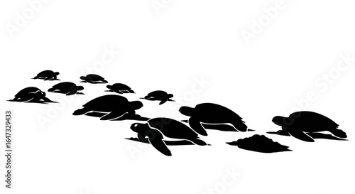 sea turtle silhouette elegant graphic for conservation projects ecofriendly brands and oceanthemed designs