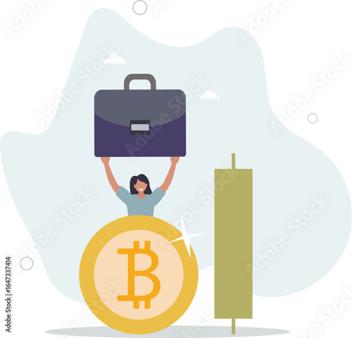 bitcoin in the portfolio. growth of the asset in the market.