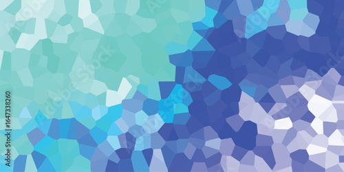 Abstract geometric mosaic in shades of blue and teal a colorful background design for creative applications