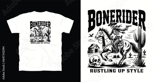 Western Cowboy T Shirt Design