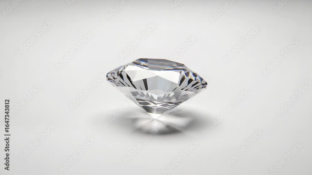 Sparkling diamond on a smooth surface with reflection Sparkling diamond on a smooth surface with reflection