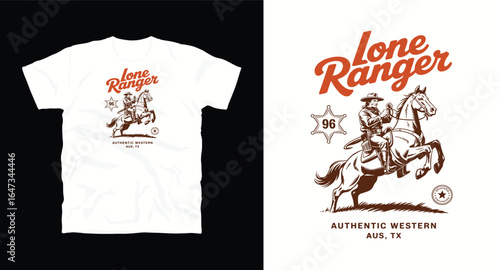 Western Cowboy T Shirt Design