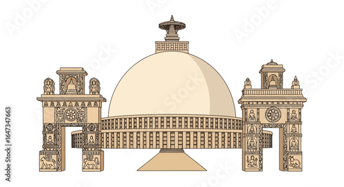 The iconic white marble mausoleum, a magnificent example of Indian architecture, stands as a historic tomb and a popular tourist landmark in the city of Agra india