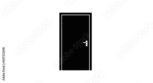unlocking new opportunities a simple black door icon for presentations websites and app designs needing a clean modern graphic