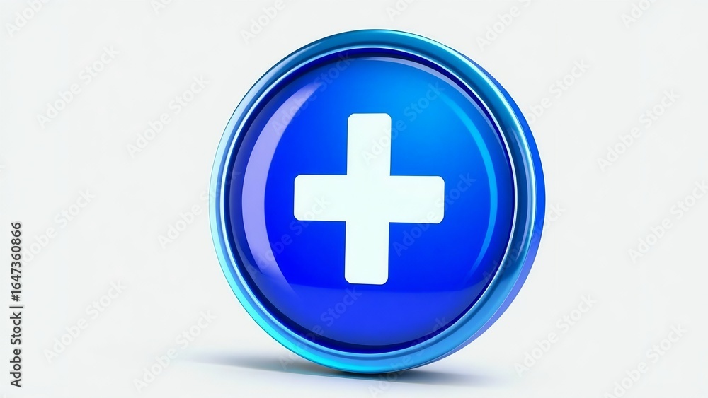 Add button icon vector illustration blue plus sign symbol graphic element for ui design web Add button icon vector illustration blue plus sign symbol graphic element for ui design web