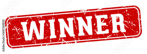 winner rectangular sign. winner stamp