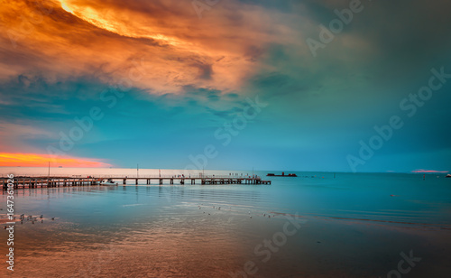 Wallpaper Mural sunset on the beach Torontodigital.ca