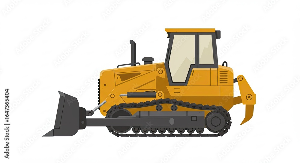 Fototapeta premium bulldozer isolated on white