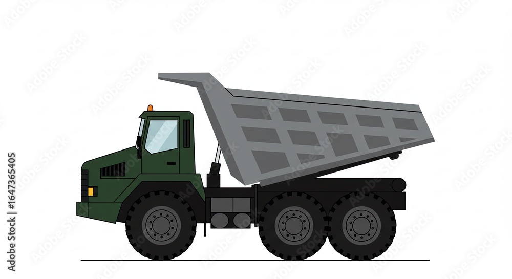 Fototapeta premium dump truck isolated on white