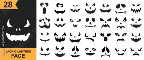 Pumpkin jack o lantern face icon. Halloween pumpkin face icon. pumpkin vector design for festive, autumn, decoration, party night.  Vector illustration. isolated on white and black background. EPS 10