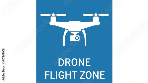 Drone Flight Zone Sign Official Designation for Aerial Activity and Safety Guidelines