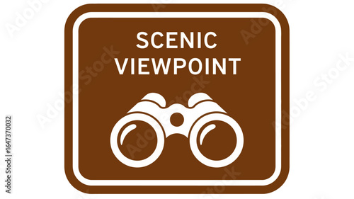 Scenic Viewpoint Sign Guide to Nature's Wonders and Panoramic Vistas for Outdoor Explorers