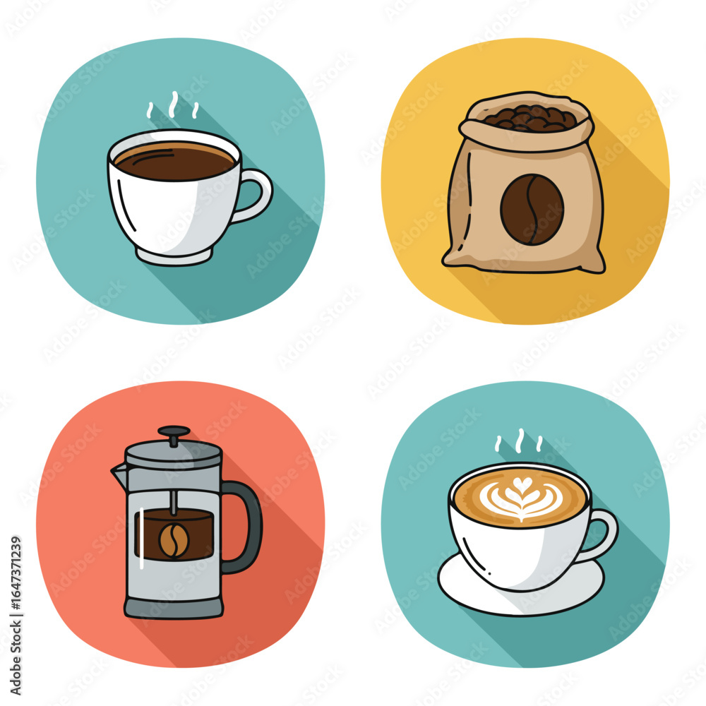 Obraz premium Coffee icons