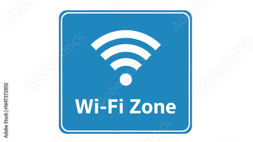 Wi-Fi Zone Sign A Clear Indicator of Wireless Internet Access in a Designated Area