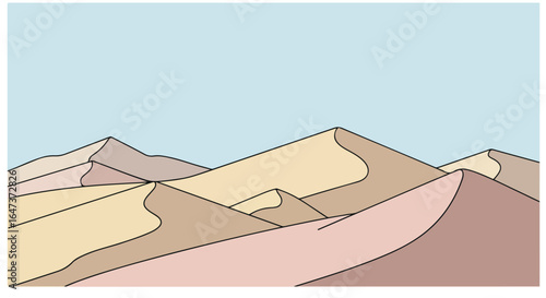 Desert dunes graphic