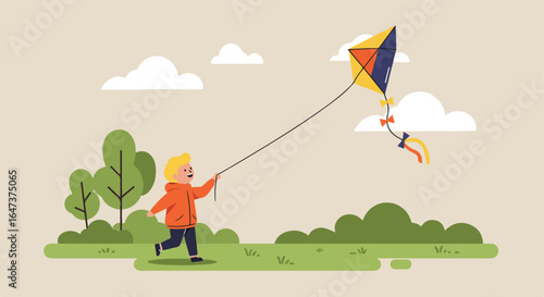 Boy flying kite (1)
