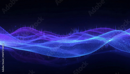 abstract blue and purple smooth wave motion