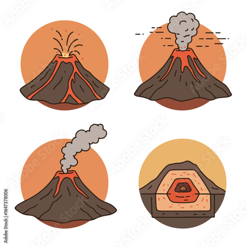 Volcanoes eruption