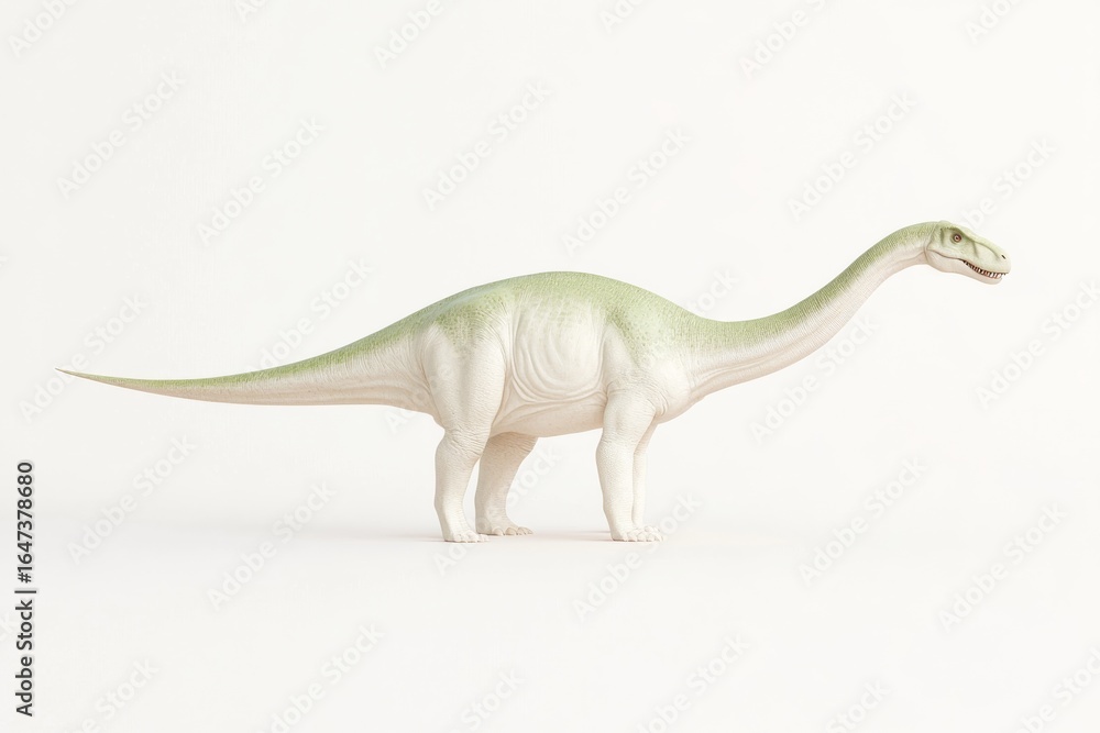 Obraz premium Detailed edmontosaurus dinosaur on white background for educational and design use