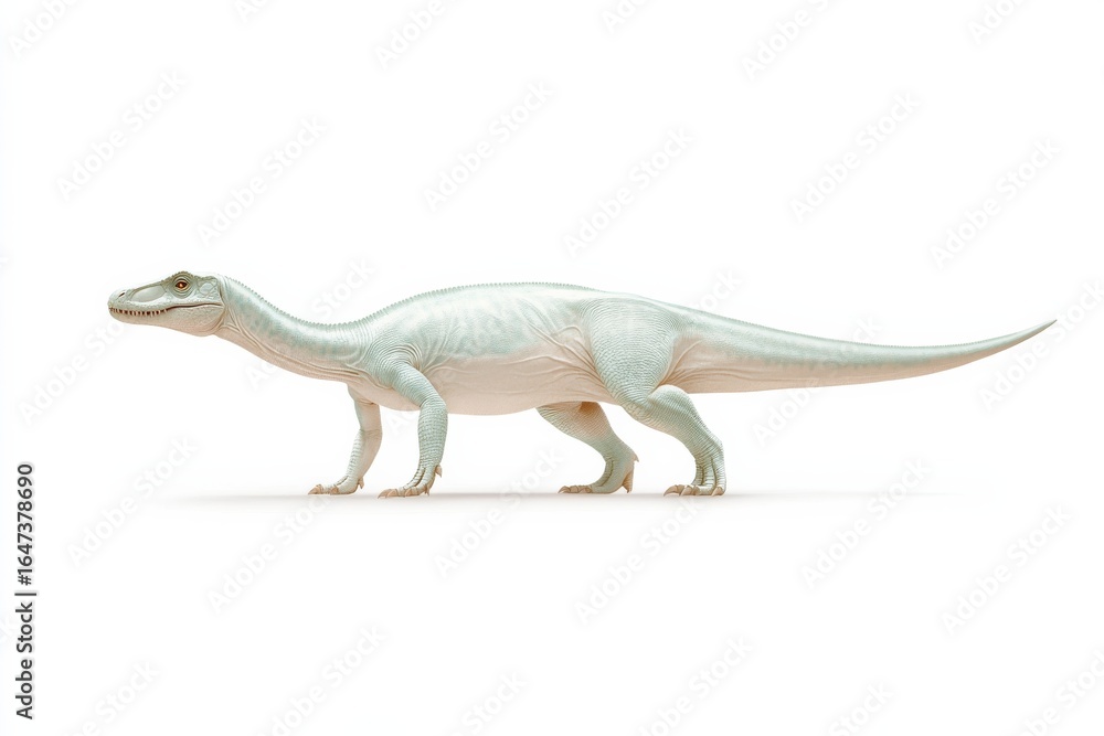 Fototapeta premium Realistic dinosaur art featuring detailed prehistoric creature design for educational and decorative use