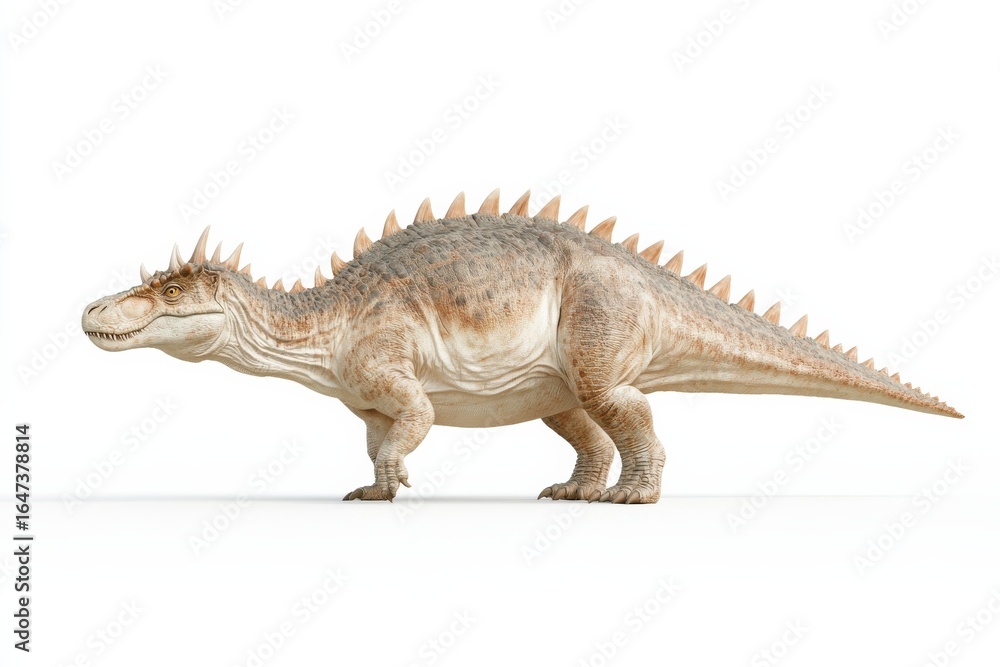 Fototapeta premium Realistic dinosaur depiction of sauro for educational and creative design uses