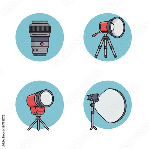 Camera gear icons