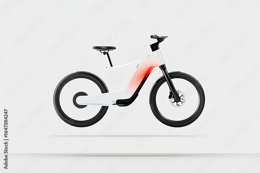 Fototapeta premium Futuristic electric bicycle design featuring modern minimalist aesthetics and innovation