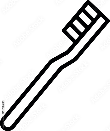 Toothbrush outline icon vector illustration