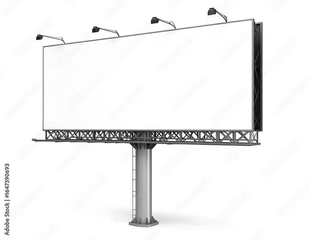 Obraz premium Blank billboard on metal structure