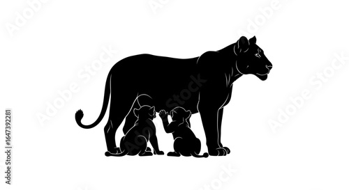 lioness nursing cubs a powerful symbol of maternal care protection and the cycle of life ideal for wildlife conservation and familyoriented projects