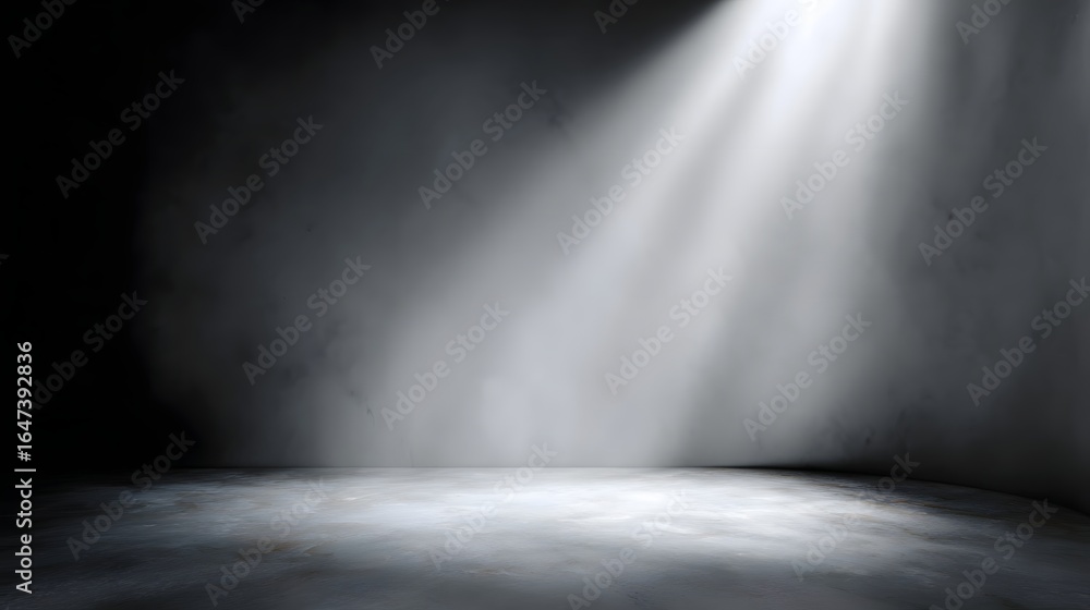 Fototapeta premium Empty display scene with soft spotlight and clean background