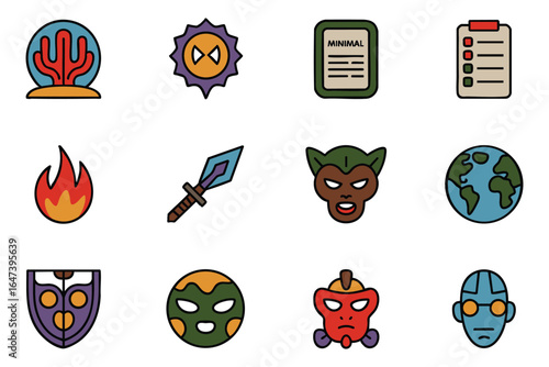 Pixel Art Icons: Fantasy & Mythology