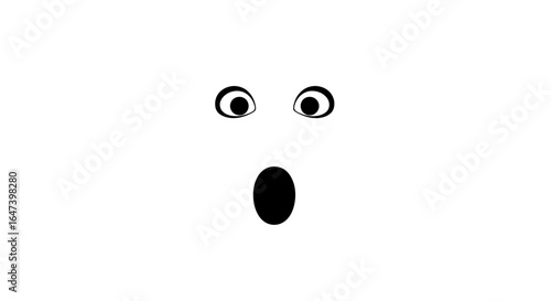 shocked minimalist face perfect for websites apps and social media illustrating surprise astonishment or amazement