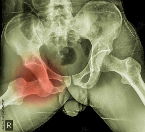 hip dislocation , x ray image 
