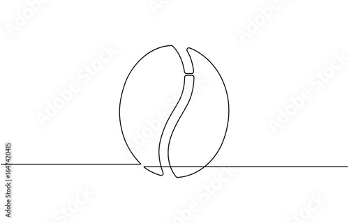 Continuous Line Drawing , Bean icon.