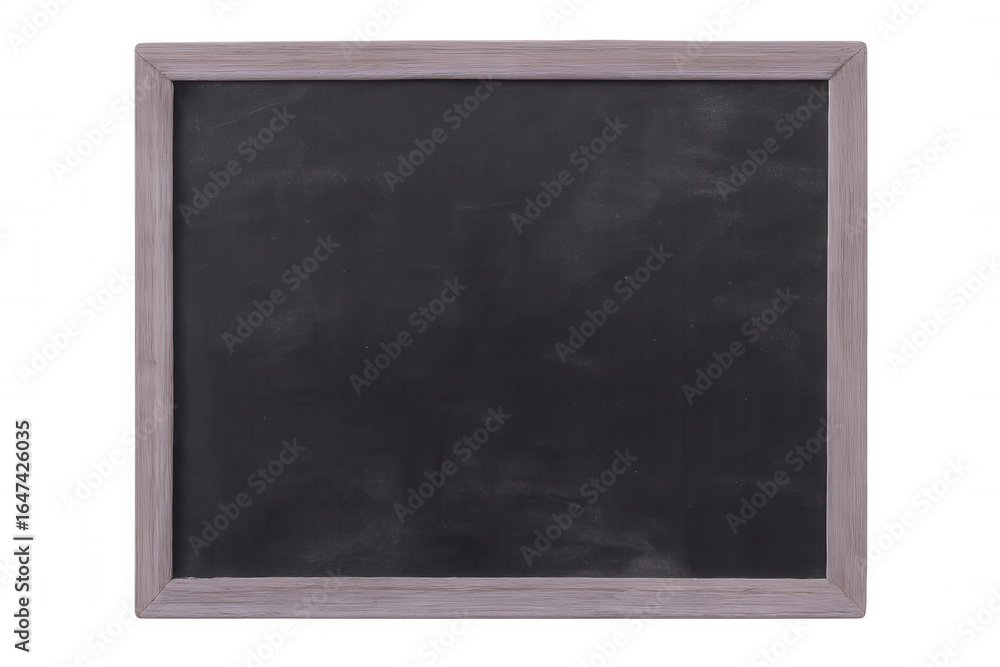 Fototapeta premium Clean blackboard with wooden frame on transparent background, ideal for educational or business concepts