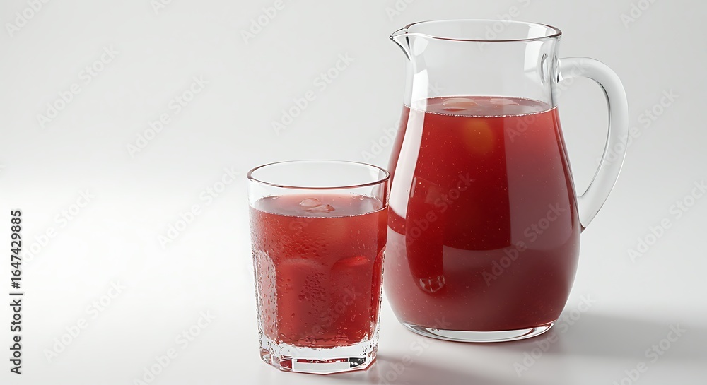 custom made wallpaper toronto digitalRefreshing Red Fruit Juice in Pitcher and Glass