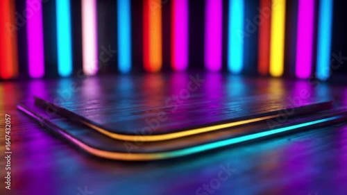 3d render of a colorful stage