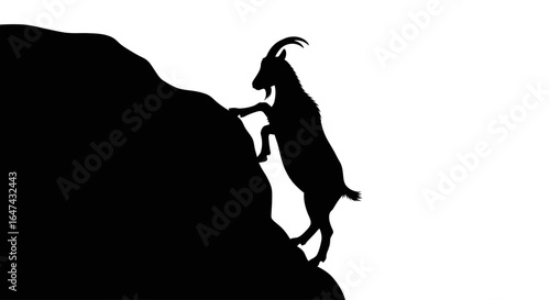 resilient goat scaling rocky peak symbolic image for overcoming challenges achieving success and business growth