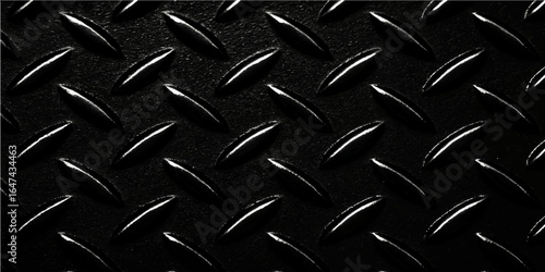 Metal steel plate texture with a seamless diamond pattern for an industrial background
