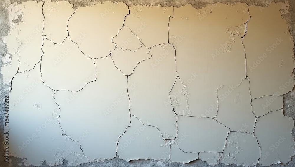 Obraz premium Cracked plaster wall texture.