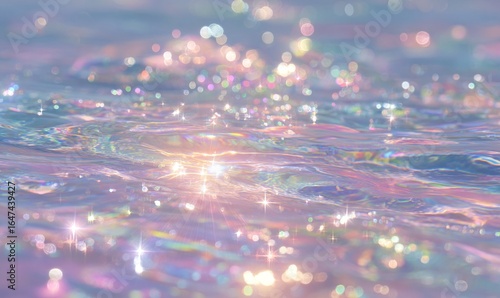 ACQUA IRIDISCENTE PASTELLO CON RIFLESSI OLOGRAFICI