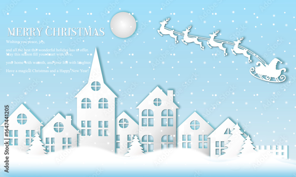 Fototapeta premium christmas card with santa claus