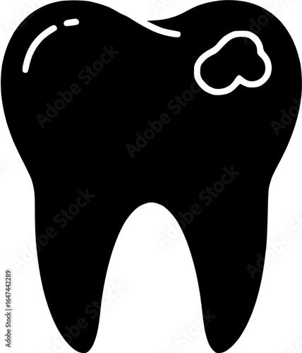 Dental Silhouette: A Tooth Icon